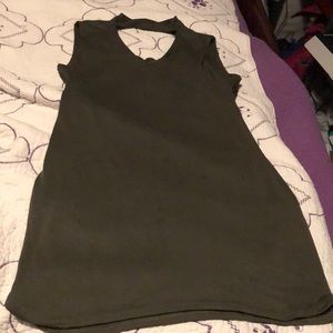 Mini green dress with choker